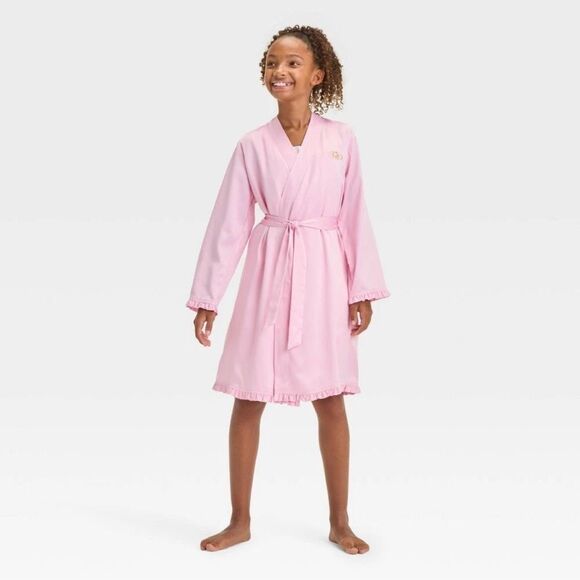 F.A.O. Schwarz Girls Pink Satin Robe *NEW* - Picture 1 of 11